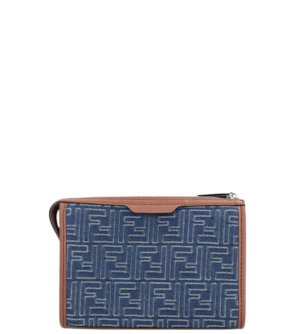 Denim Baguette Double Mini Crossbody Bag 3