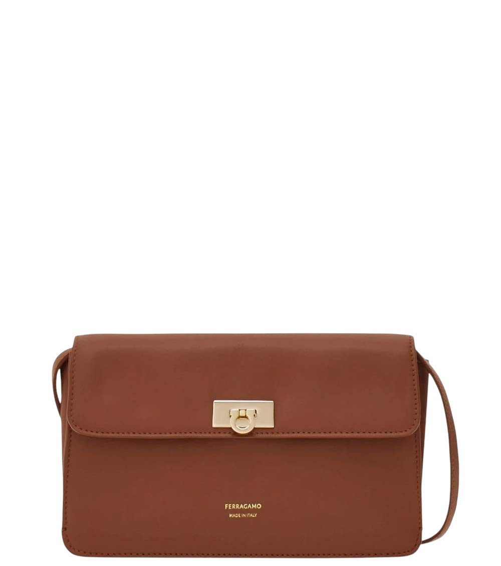 Brown Gancini Mini Crossbody Bag 1