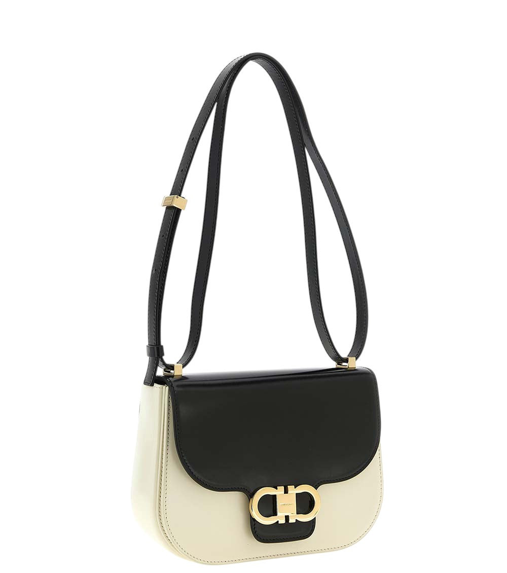 BlackWhite Double Gancini XS Crossbody Bag 3