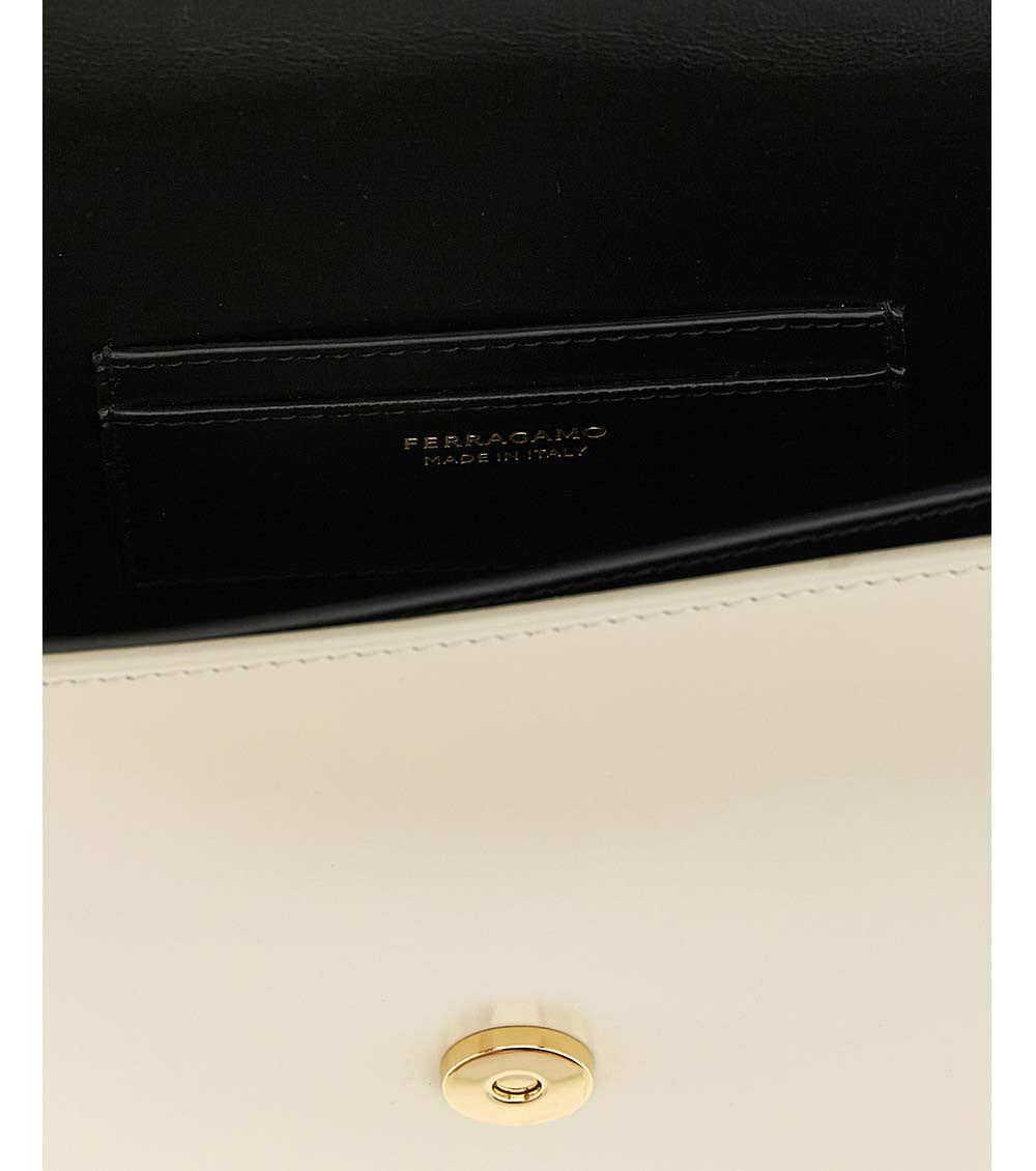 BlackWhite Double Gancini XS Crossbody Bag 4