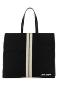Black 'Track' Cotton Tote Bag 1