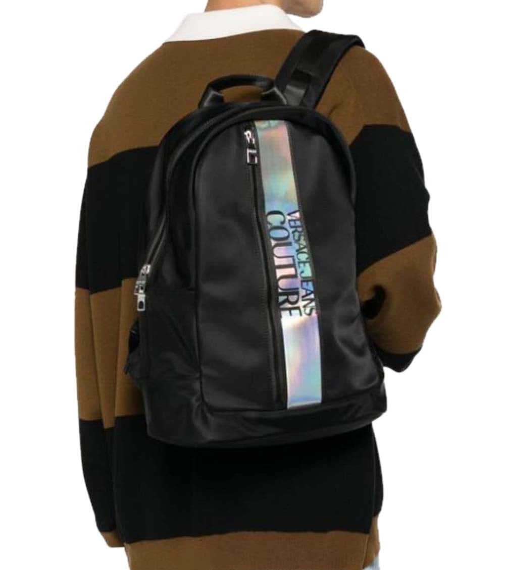 Black Logo Large Backpack 4