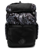 Black All Over Logo Large Backpack 1