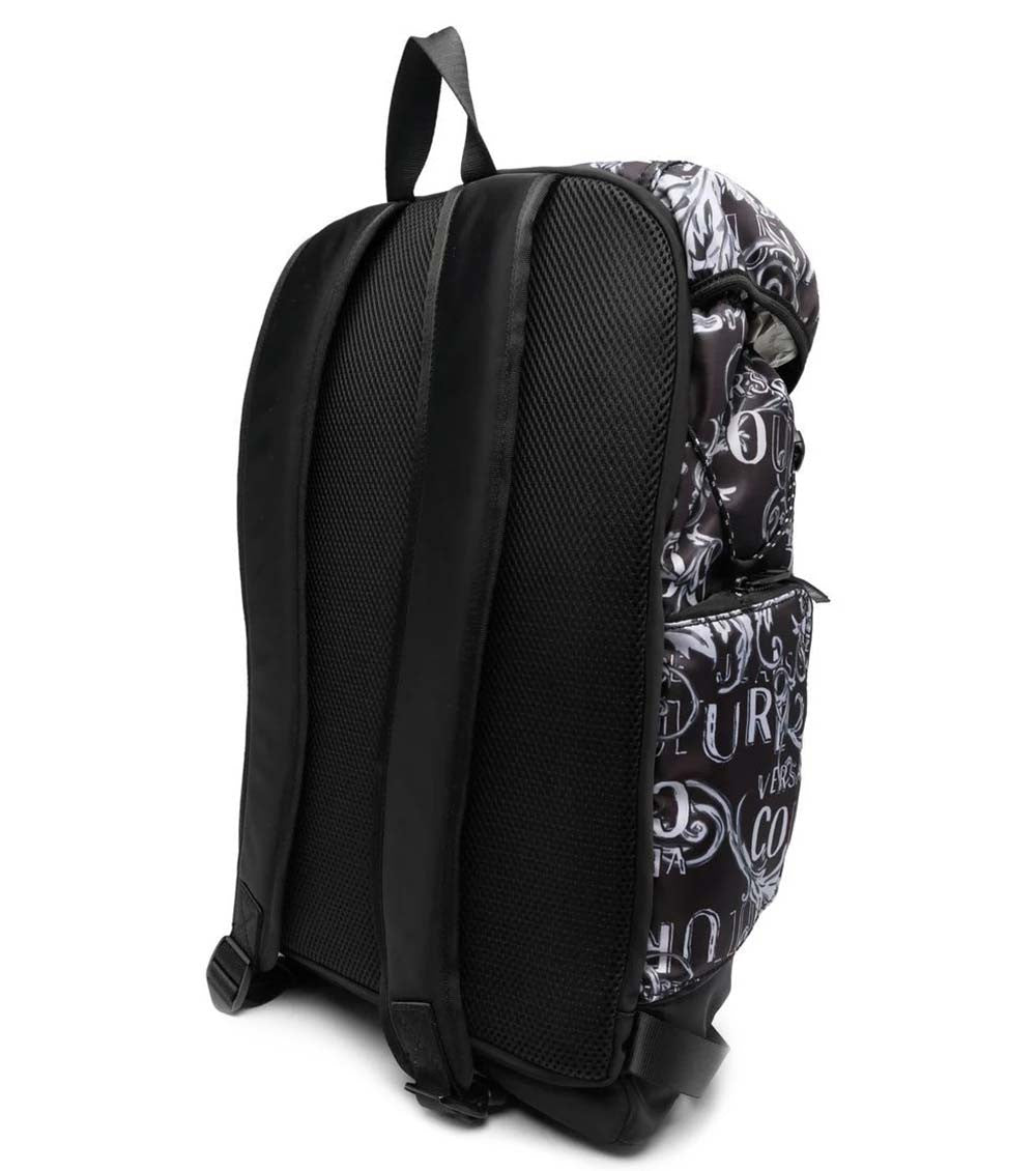 Black All Over Logo Large Backpack 2