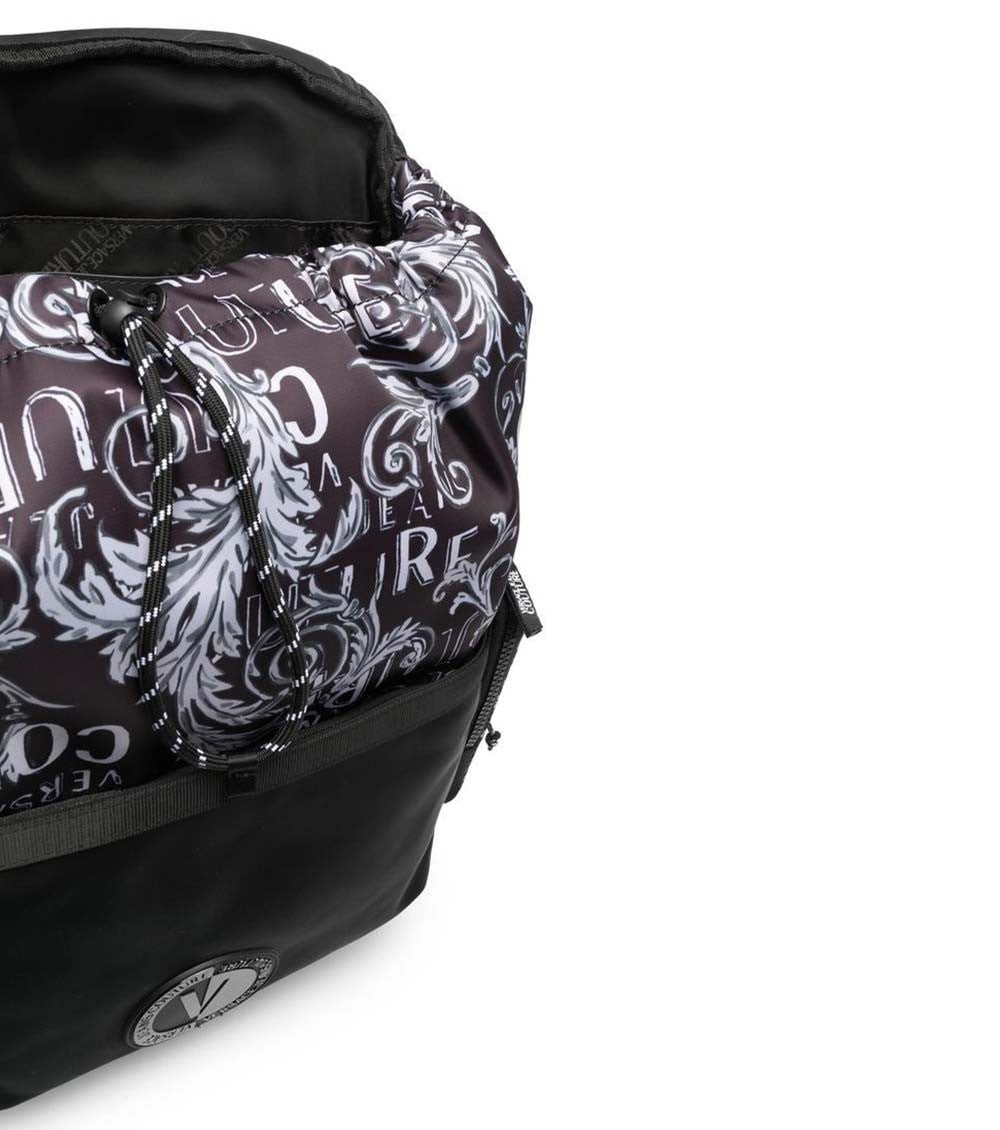 Black All Over Logo Large Backpack 3