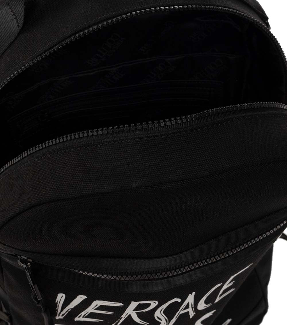 Black Logo Large Backpack 3