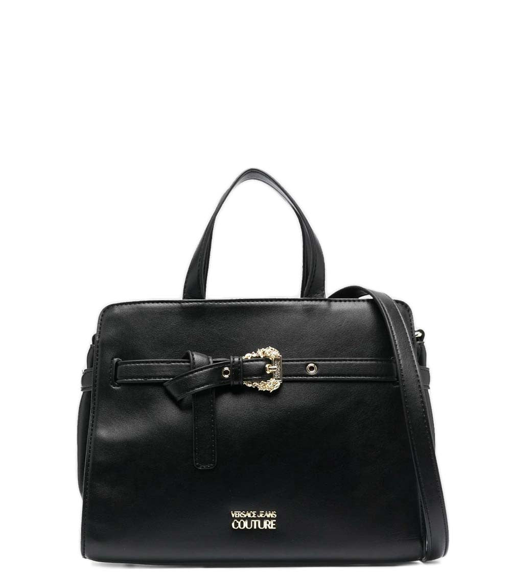Black Logo-Buckle Small Satchel 1
