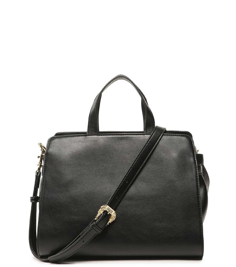 Black Logo-Buckle Small Satchel 2