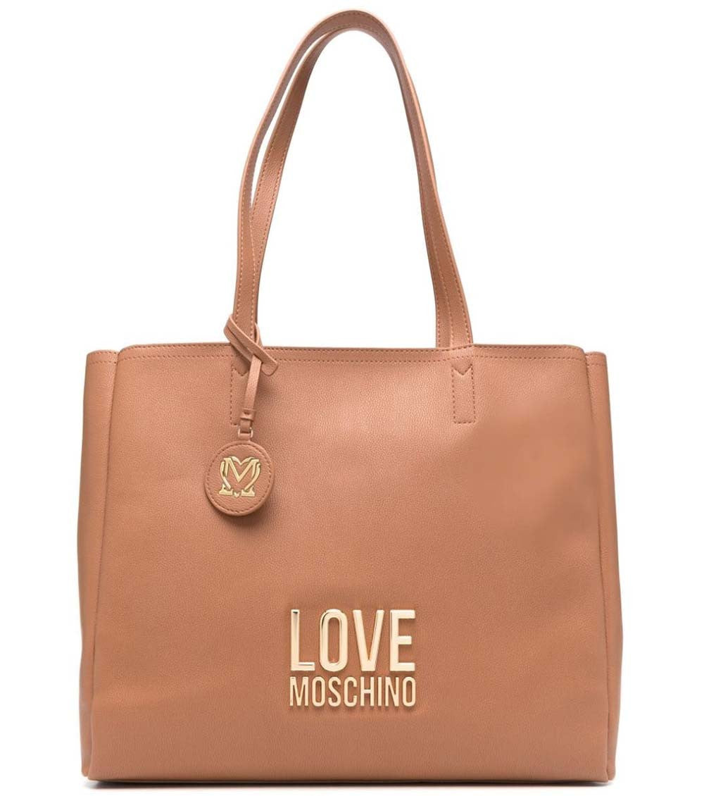 Brown Logo Plaque Large Tote 1