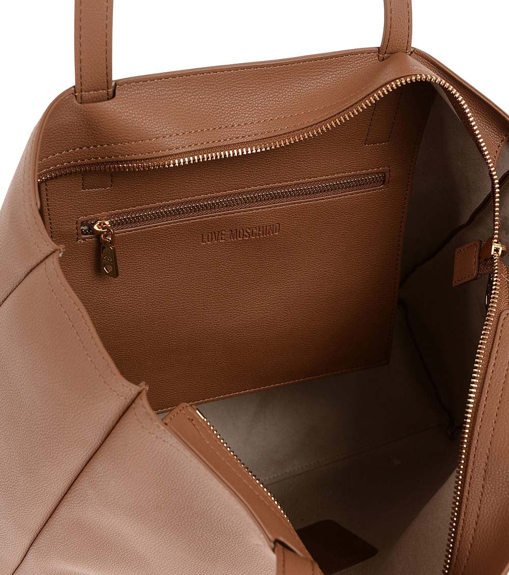 Brown Logo Plaque Large Tote 2