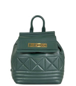 Dark Green Quilted Small Backpack 1