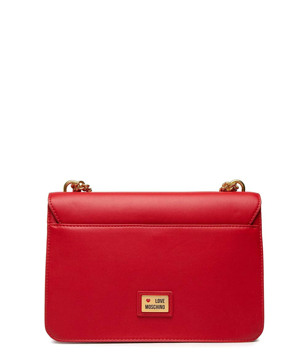 Red Clamp Medium Shoulder Bag 2