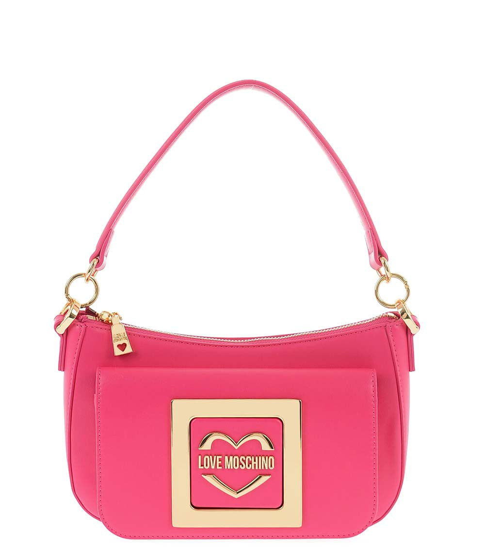 Fuchsia Logo Medium Shoulder Bag 1