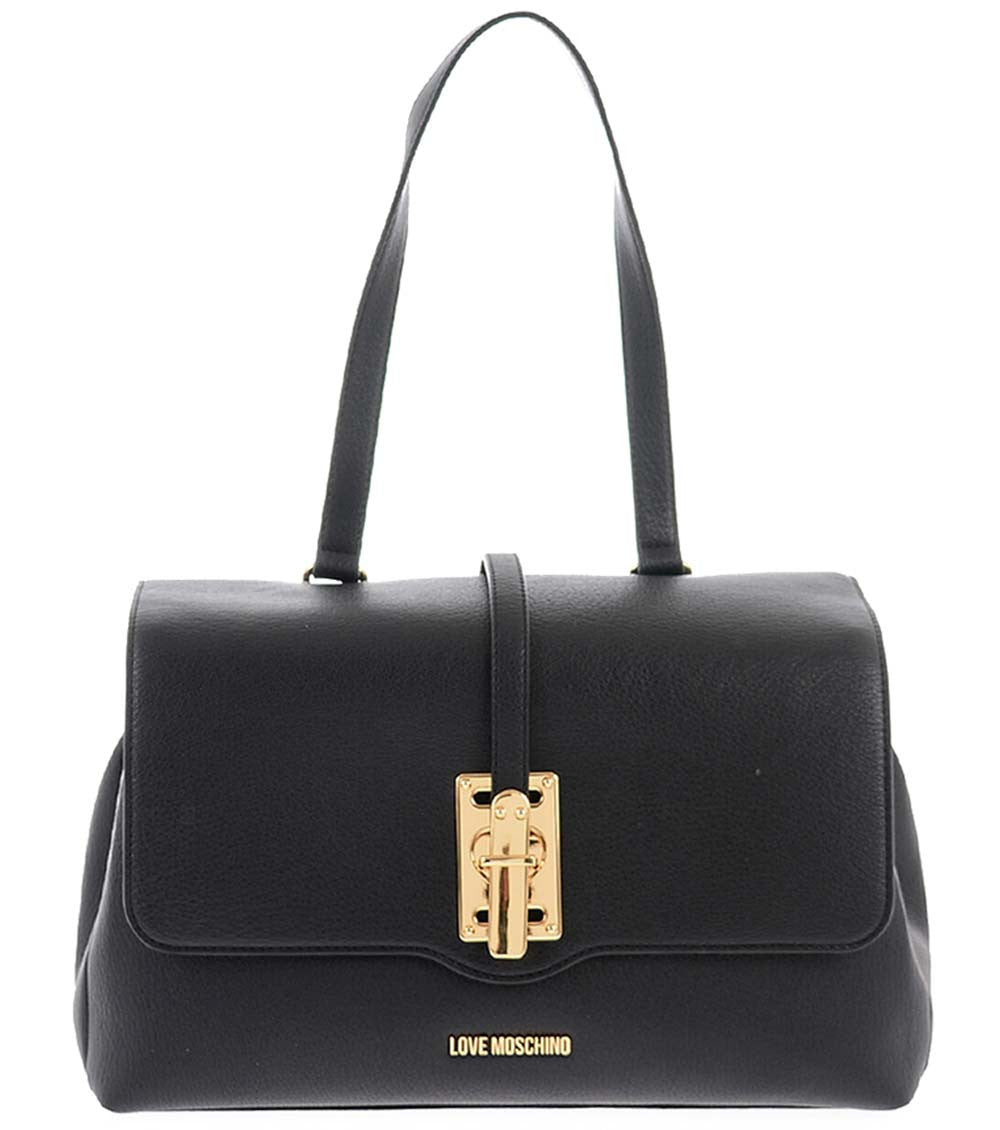 Black Logo Large Shoulder Bag 1