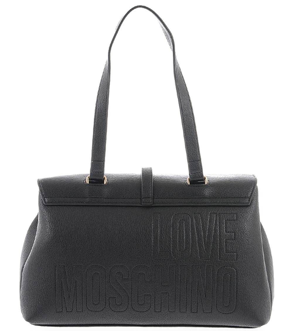 Black Logo Large Shoulder Bag 2