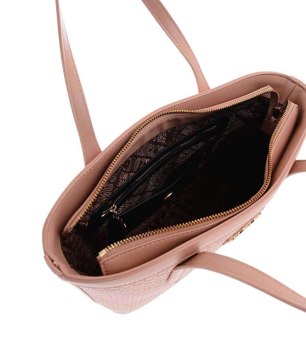 Light Pink Valentina Top Zip Small Tote 3