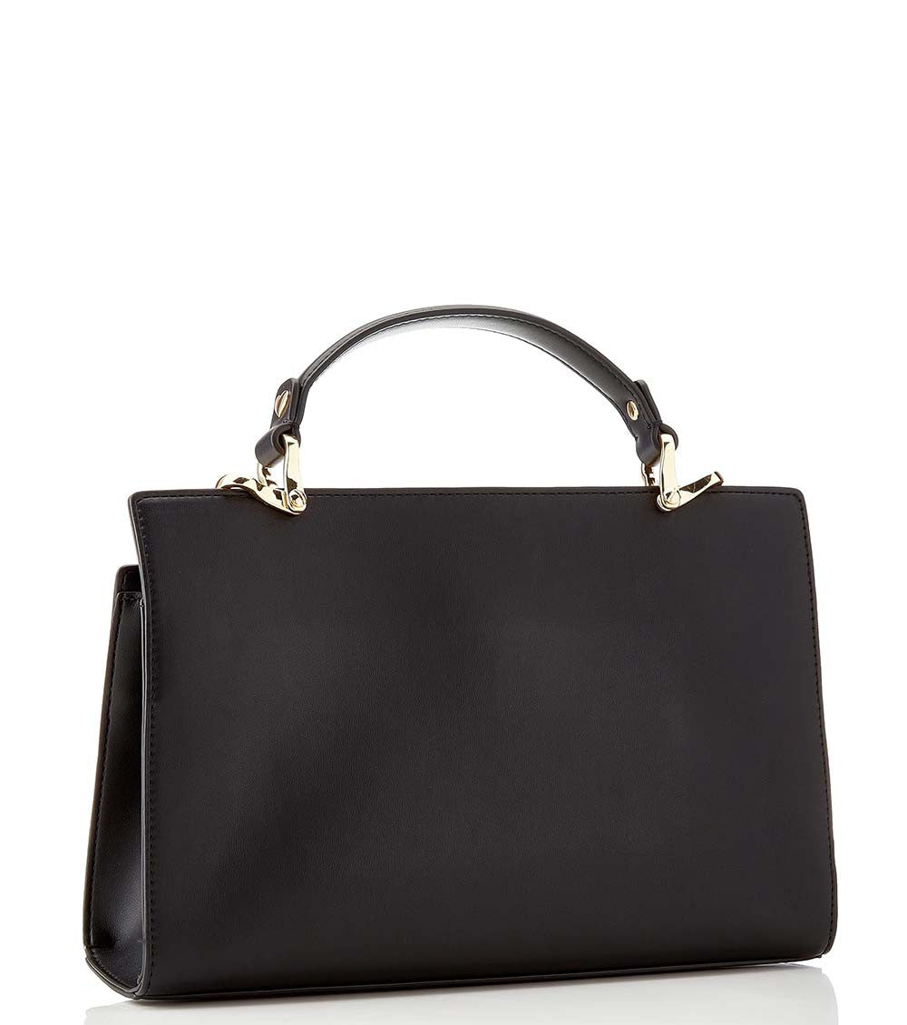 Black Logo Plaque Small Satchel 2