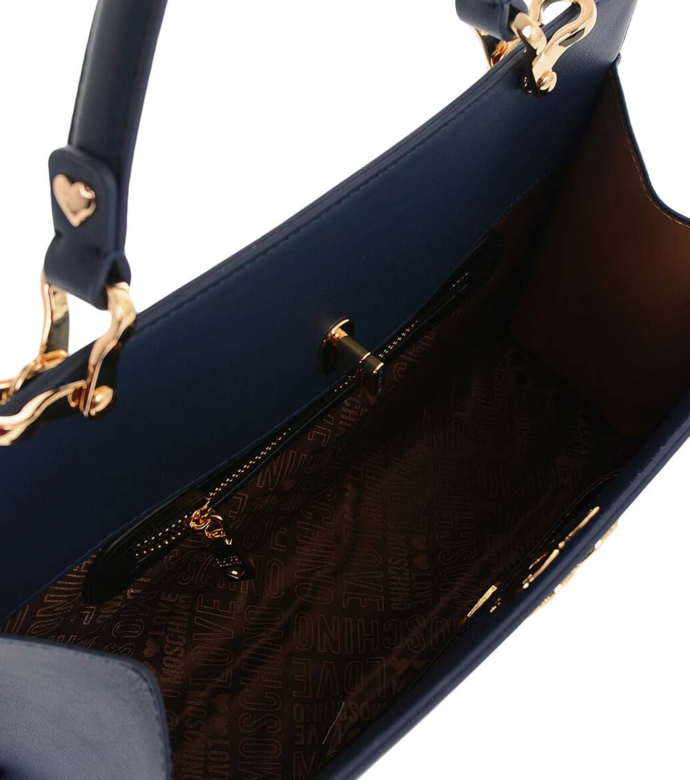 Blue Logo Plaque Small Satchel 3