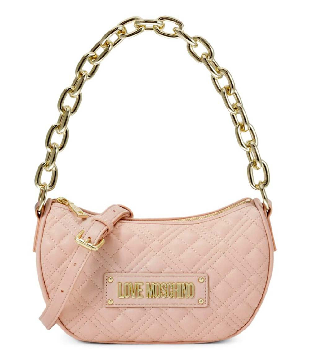 Pink Quilted Medium Shoulder Bag 1