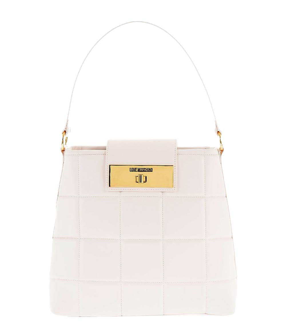 White Quilted Small Hobo 1