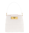 White Quilted Small Hobo 1