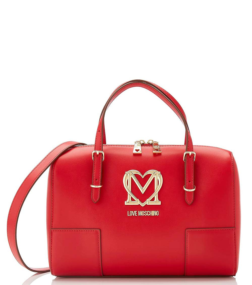 Red Logo Plaque Small Duffle Bag 1