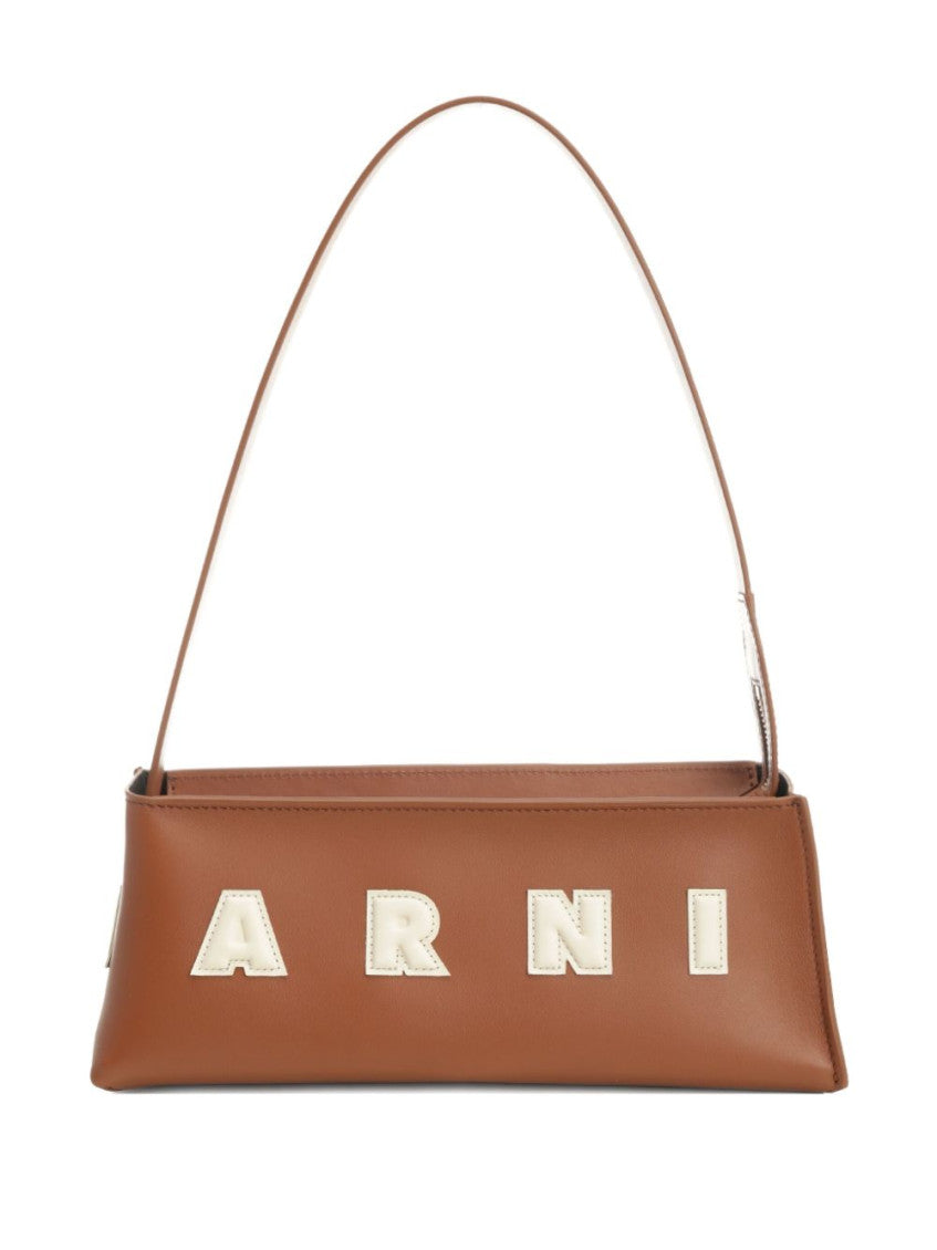 Brown Logo Shoulder Bag 1