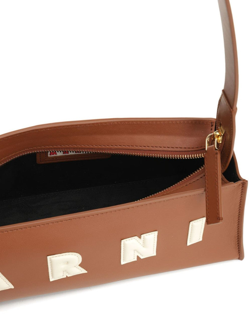 Brown Logo Shoulder Bag 4