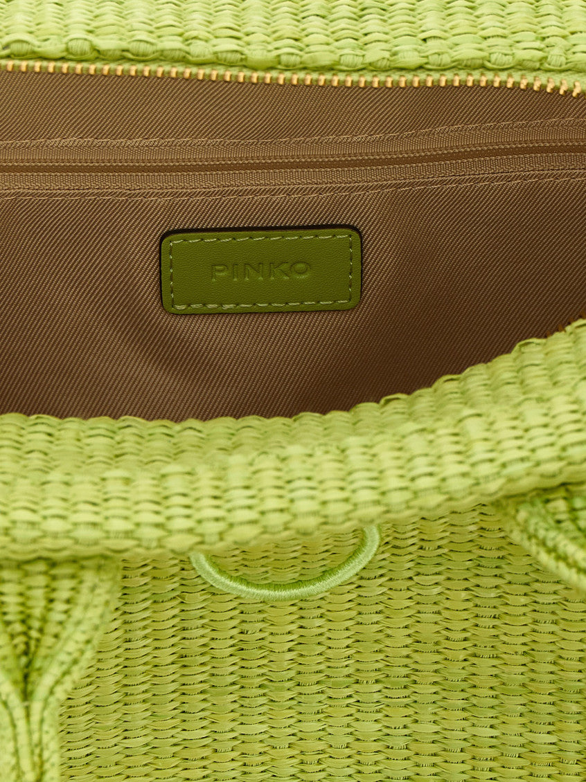 Green Love Birds Top Zip Small Tote 4