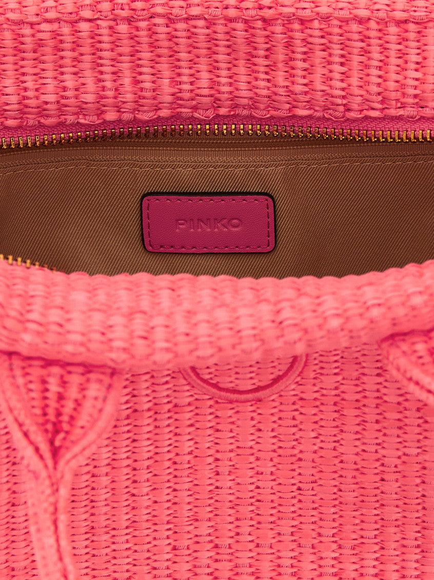 Pink Love Birds Top Zip Small Tote 4