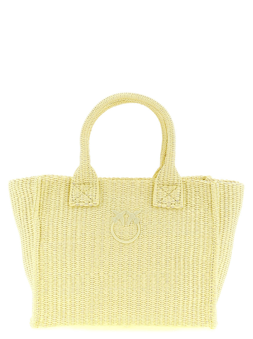 Yellow Love Birds Top Zip Small Tote 1