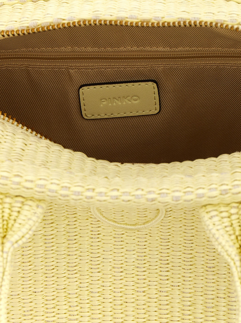 Yellow Love Birds Top Zip Small Tote 4