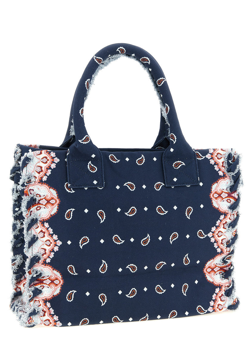 Blue Logo Top Zip Medium Tote 2