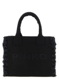 Black Logo Top Zip Medium Tote 1