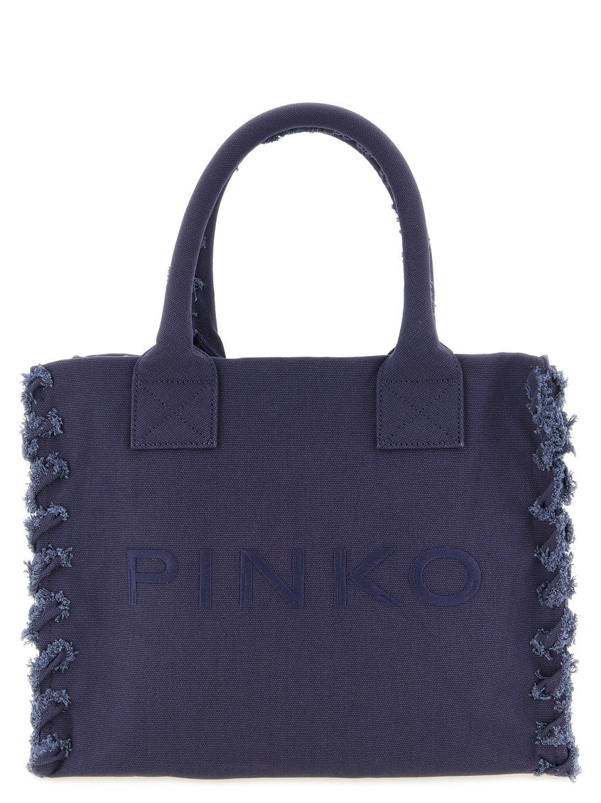 Purple Logo Top Zip Medium Tote 1