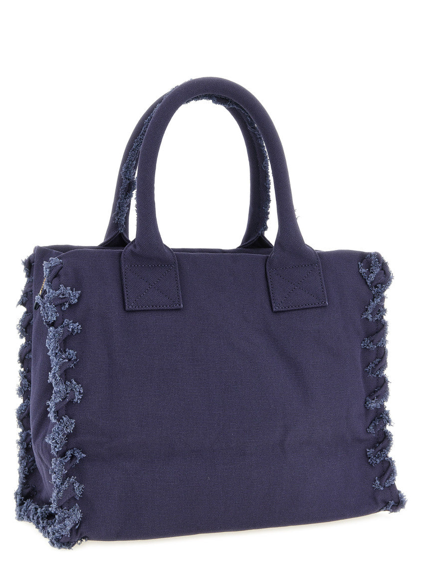 Purple Logo Top Zip Medium Tote 2