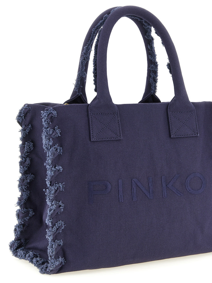 Purple Logo Top Zip Medium Tote 3