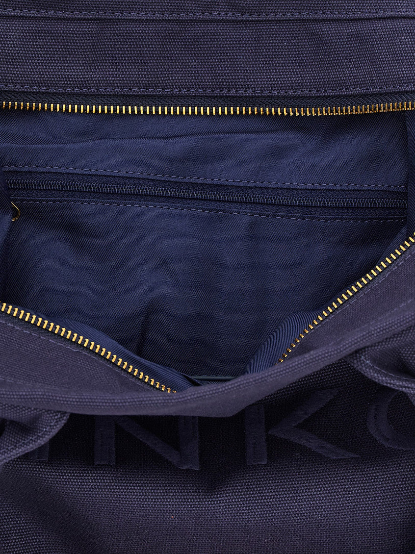 Purple Logo Top Zip Medium Tote 4