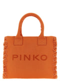Orange Logo Top Zip Medium Tote 1