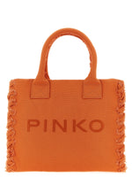 Orange Logo Top Zip Medium Tote 1