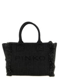 Black Logo Top Zip Medium Tote 1