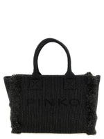 Black Logo Top Zip Medium Tote 1