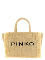 Natural Logo Top Zip Medium Tote 1