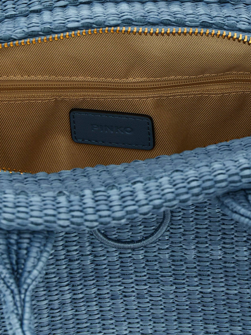 Blue Love Birds Top Zip Small Tote 4