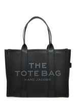 Black The Leather Top Zip Large Tote 1
