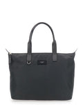 Dark Grey Logo Plaque Top Zip Tote 1