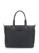 Dark Grey Logo Plaque Top Zip Tote 1