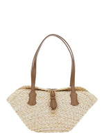 Natural Capri Coffa Top Zip Tote 1