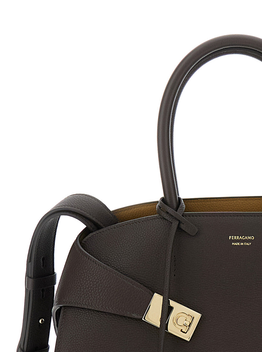 Brown Hug bicolor handbag 3