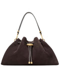 Dark Brown Cinch Medium Shoulder Bag 1